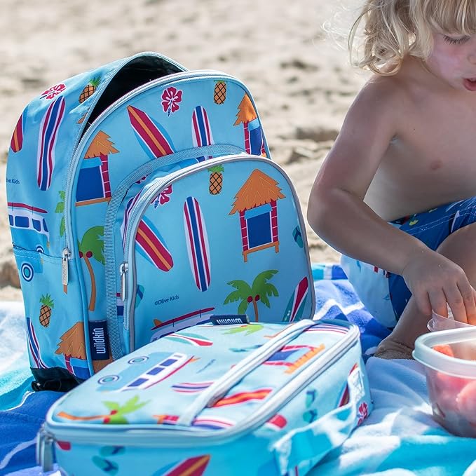 Wildkin 12-inch Kids Backpack – Padded, Adjustable, Ideal for Daycare & Travel - Surf Shack