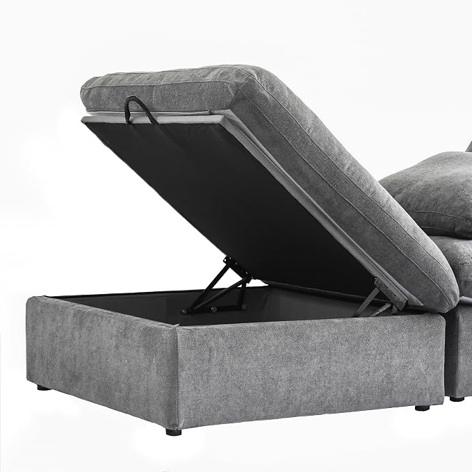 Cloud Modular Sectional Sofa Couch, 160.6" U Shaped Convertible Couches - Image 7