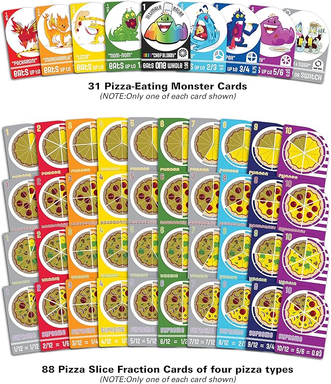 Blobby's Pizza Math Card Game: Crazy Fun Strategic Pizza Eating Contest Between Cute Monsters!