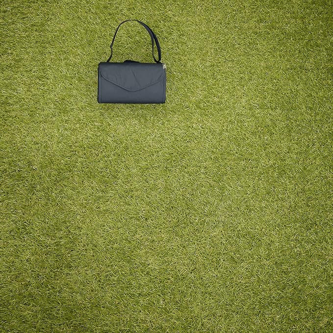 Little Unicorn 5'x10' XL Outdoor Family Picnic & Beach Blanket | Durable & Water-Resistant Fabric | Compact Fold & Easily Wipes Clean | Zipper Pocket (Midnight Poppy)