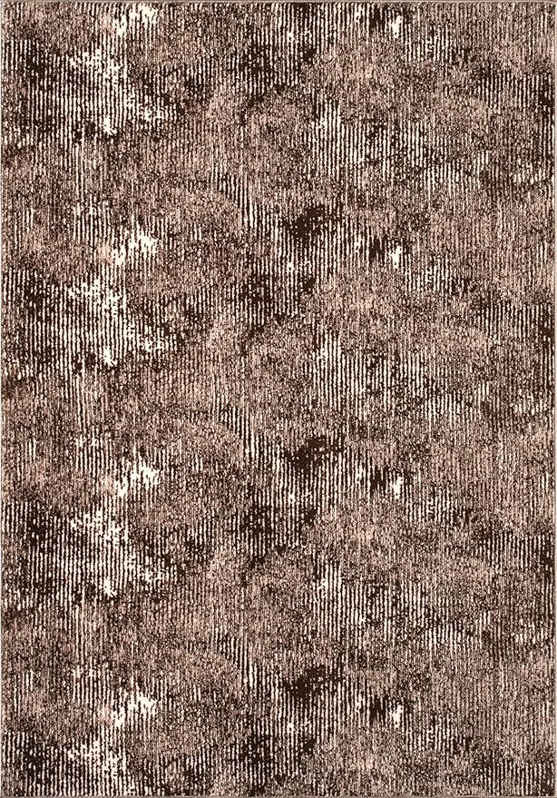 Non-Slip Washable 5x7 Area Rugs for Living Room Bedroom, Ultra Soft Bedside Rug, Indoor Floor Carpet for Kids Girls and Boys, Dorms, Nursery Rooms, Non-Skid Area Rug, Abstract Brown Beige, 5' x 7'